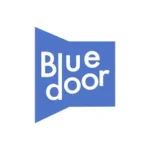 Official logo of Blue Door Foundation, featuring a stylized blue door with the organization's name.